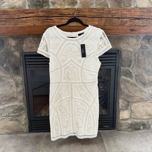 Lulus Spread Your Shine Sequin Bodycon Dress Women's XL White - NWT